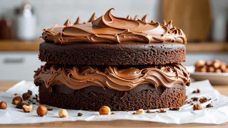 Decadent Nutella Chocolate Cake