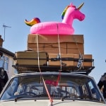 Driver stopped by police for overloading vehicle with pink unicorn 'after leaving car boot'