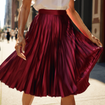 Pleated skirts on display