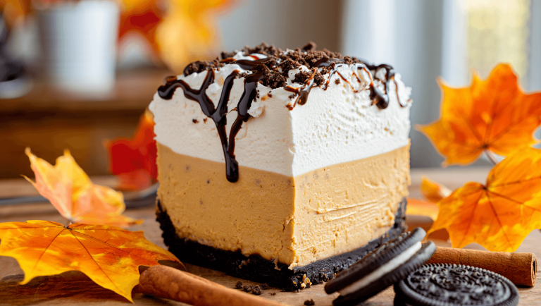 Pumpkin Cheesecake with Oreo Crust
