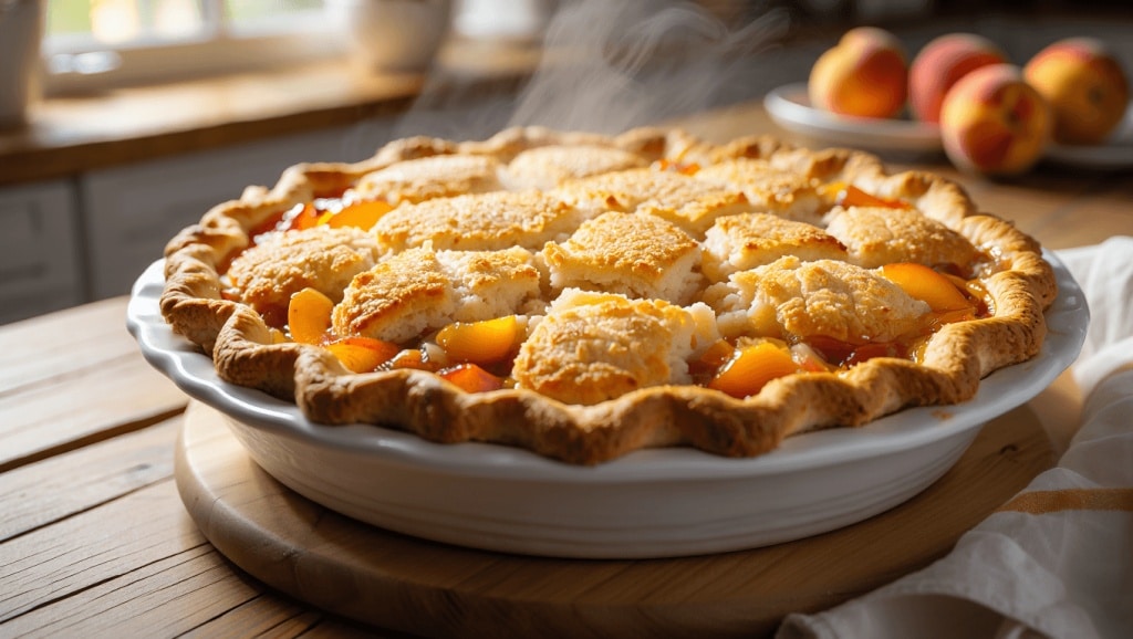 Super Easy Peach Cobbler