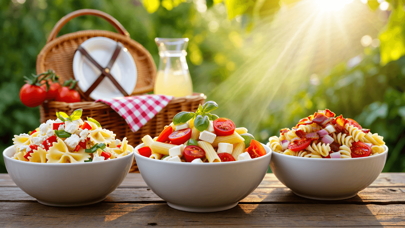 Pour un pique-nique, voici 3 salades de pâtes à faire en 15 minutes !