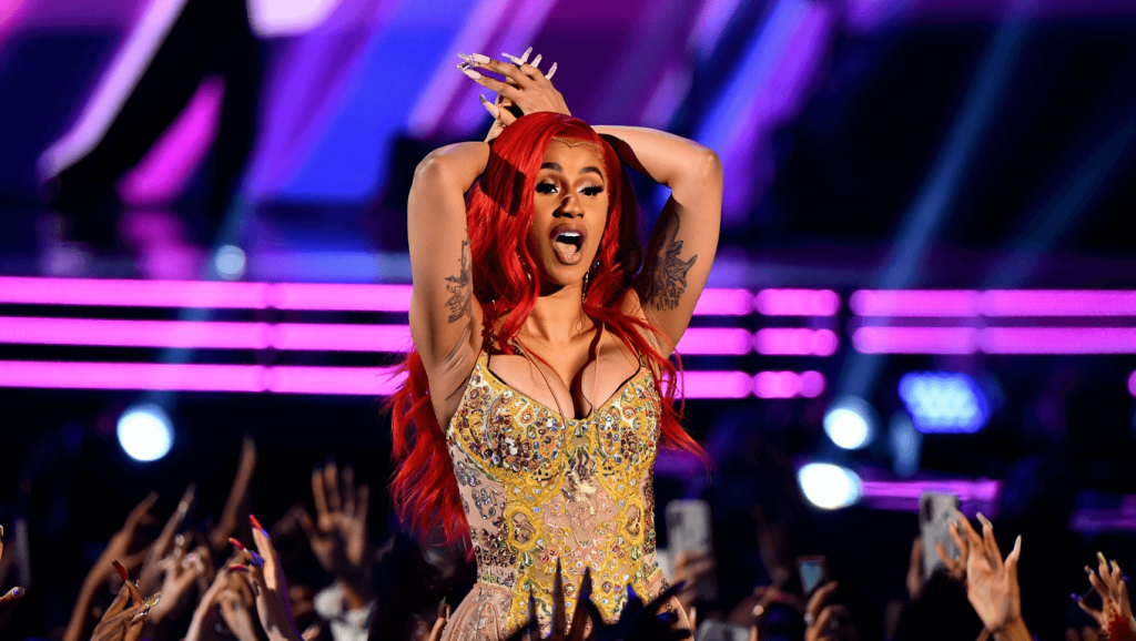 Cardi B performing at the BET Awards 2026