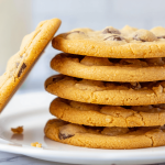 Chocolate Chip Shortbread Cookies with Peanut Butter