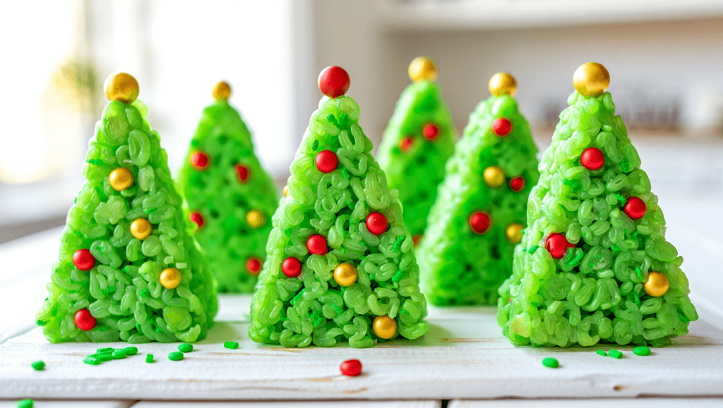 Christmas Tree Krispie Treats