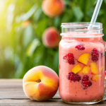 Raspberry and Peach Smoothie
