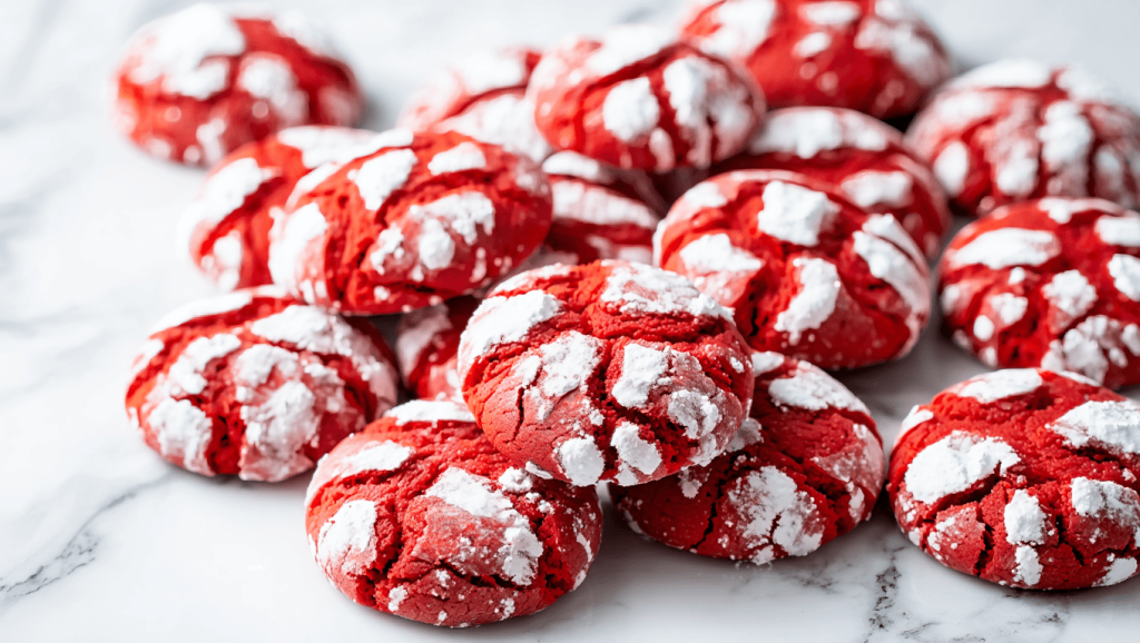 Red Velvet Crinkle Cookies