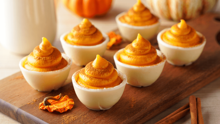 White Chocolate Pumpkin Cups
