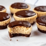 Mini Chocolate Peanut Butter Cheesecakes