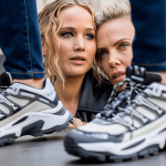 Jennifer Lawrence wearing Salomon sneakers