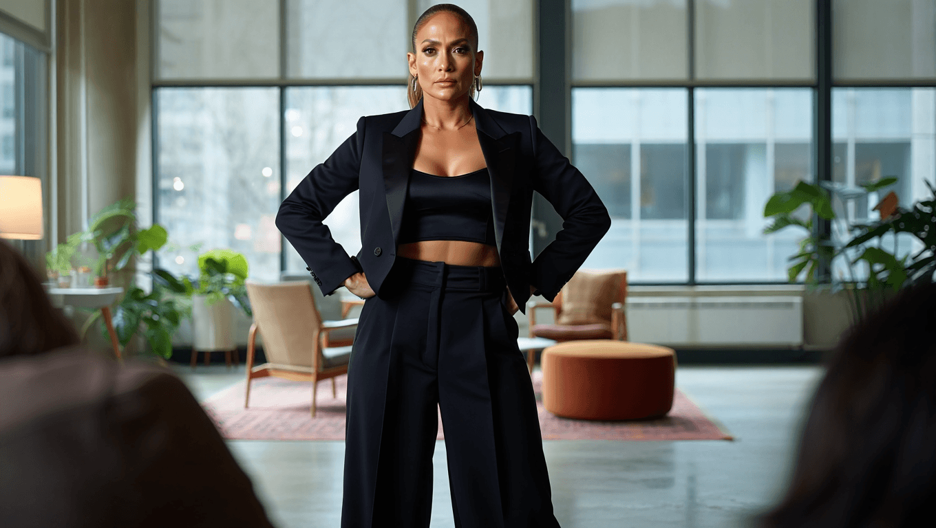 Jennifer Lopez Swapped Dresses for a Sleek, Low-Effort Alternative That Works for Weddings and the Office