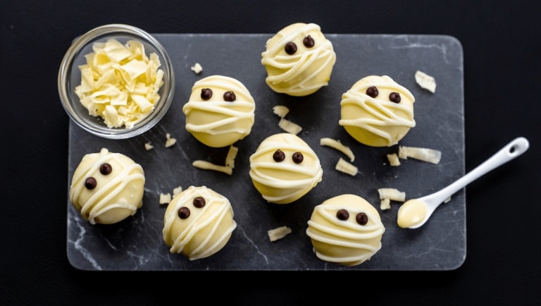 White Chocolate Mummy Truffles