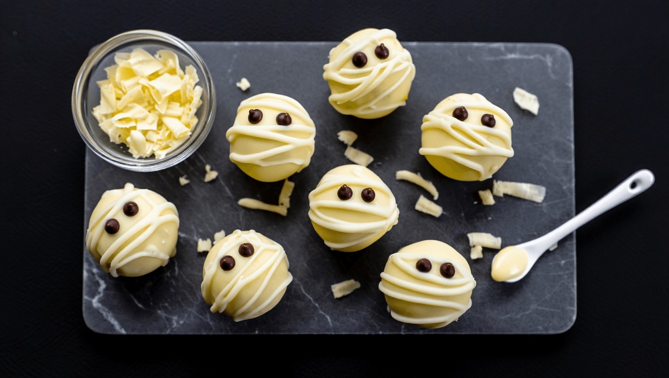 White Chocolate Mummy Truffles