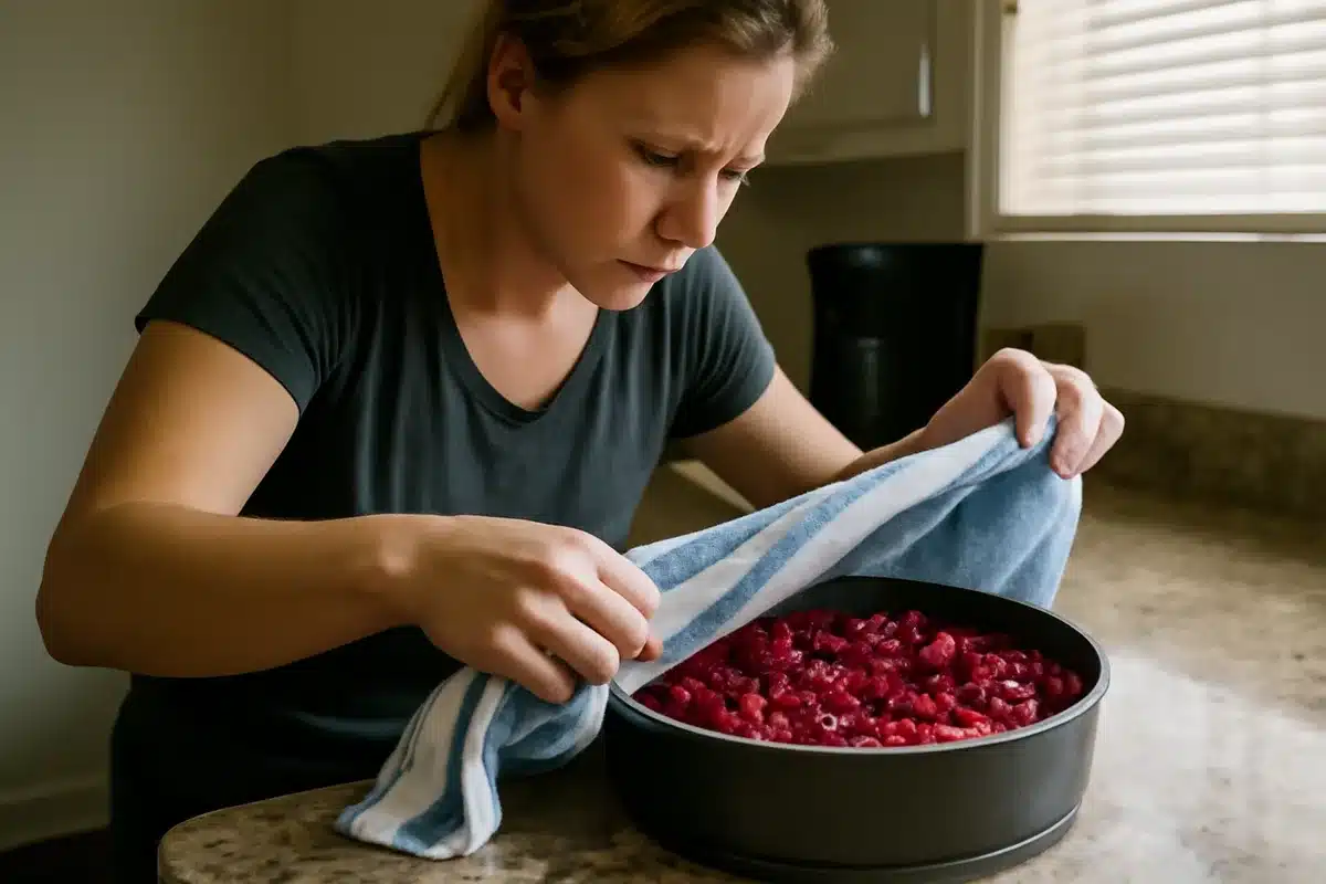 Step-by-step method: bake, top and chill