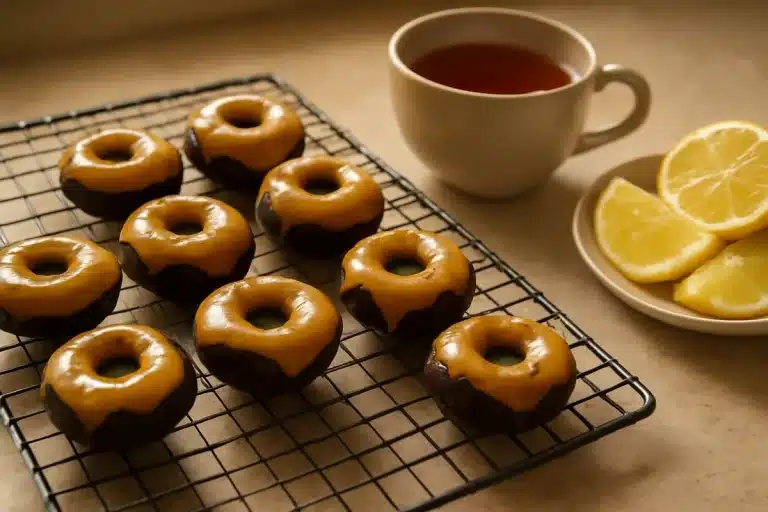 Chocolate donuts with lemon glaze: the zesty twist you didn't know you needed