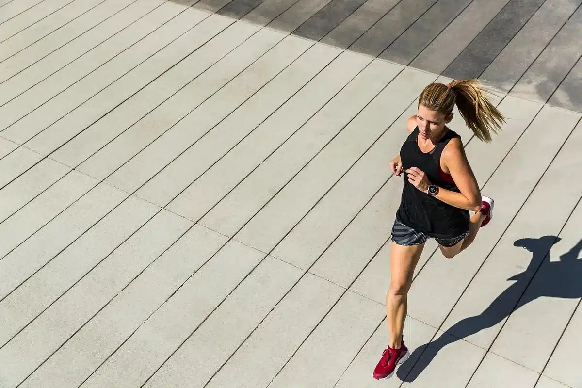 Woman engaging in physical activity or wellness practice as part of healthy lifestyle management