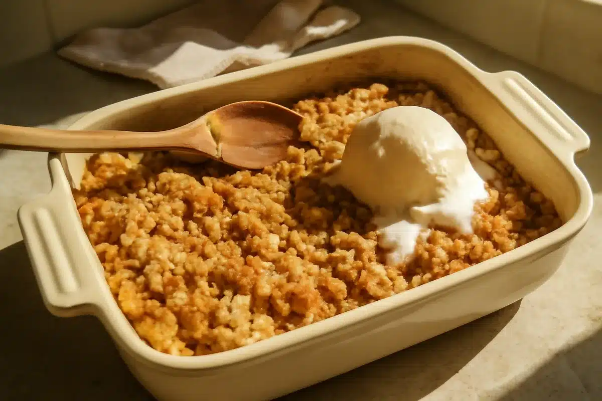Peach crisp: easy 5-ingredient summer dessert