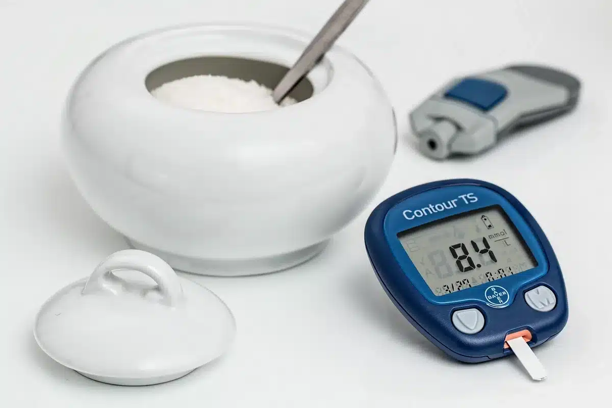 Medical illustration showing insulin resistance and metabolic dysfunction affecting the body