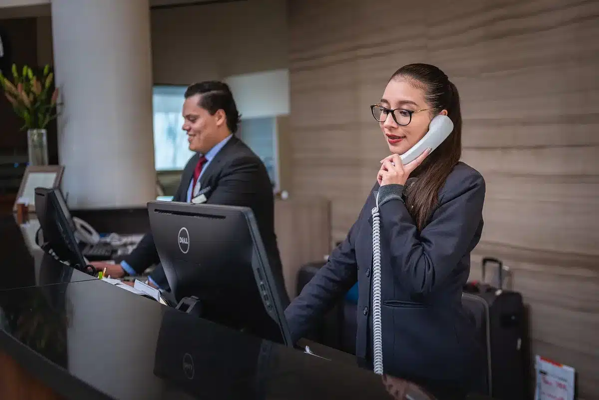 Customer service desk at supermarket for product returns and refunds