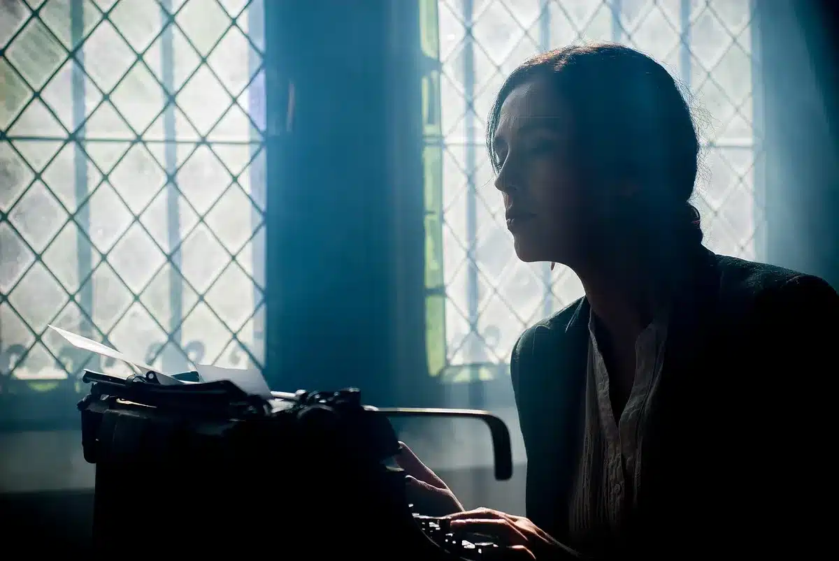 Old-style desk with typewriter and magazine illustrating a reporter's early career