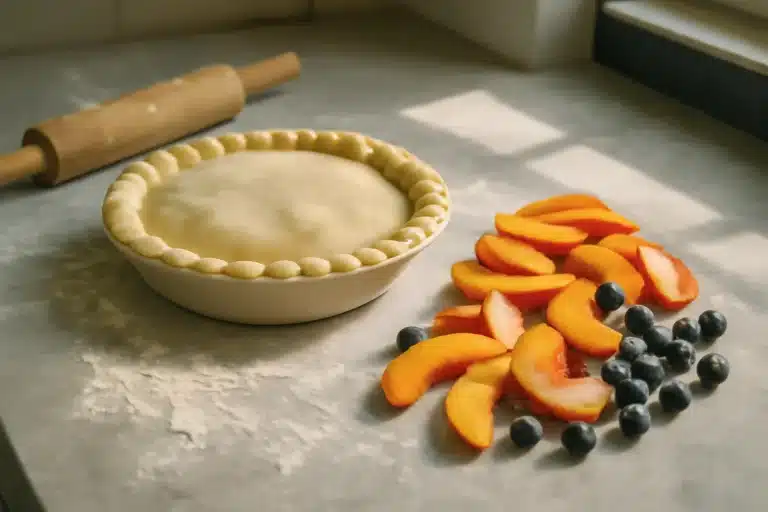 Peach blueberry pie: impossible, shockingly easy one-pan summer dessert